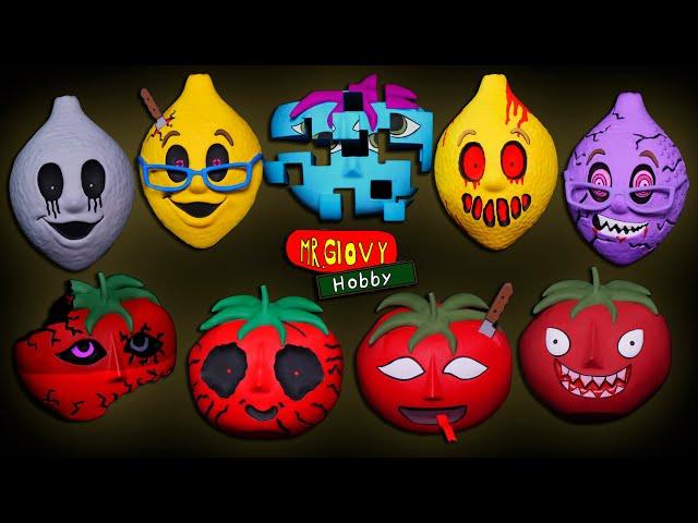 Making Mr Tomato & Ms Lemons - All Bosses & All Endings Sculptures