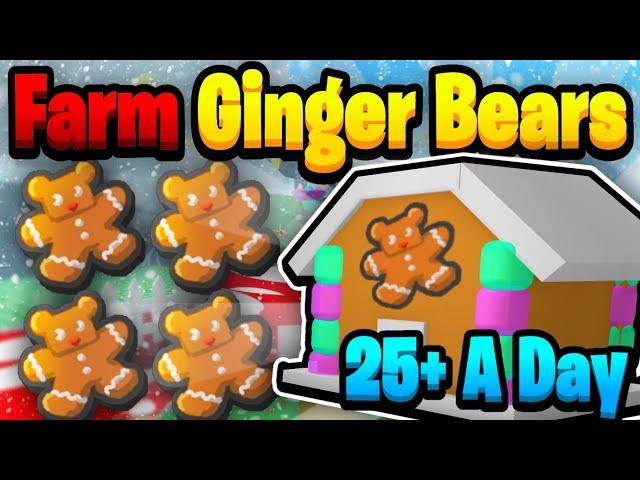 How to Farm GINGERBREAD BEARS [25 PER DAY] In Beesmas Bee Swarm Simulator