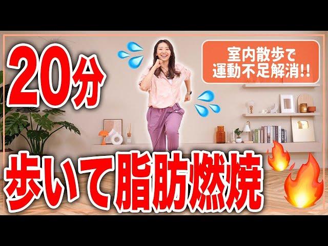 【20分室内散歩】暑い日or雨の日はおうちで歩いて脂肪燃焼！【おうちで健康体操】