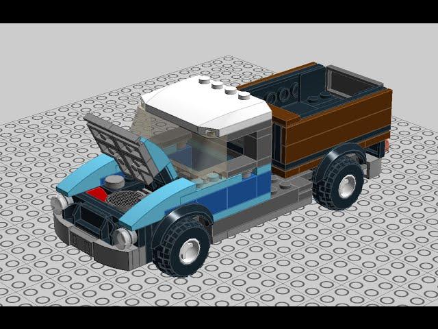 LEGO moc instructions. legocity farmer's sig rig pick-up