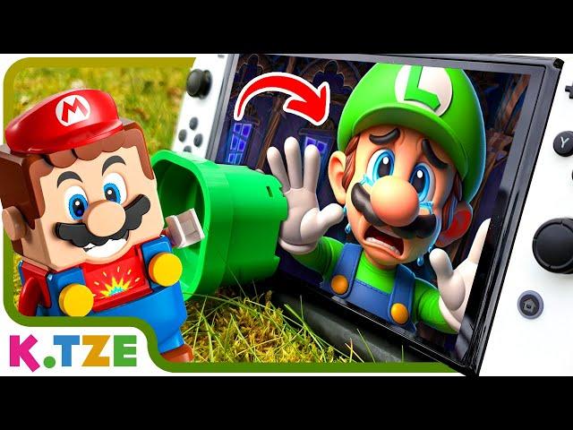 Lego Mario enters the Nintendo Switch to Save Luigi  Super Mario Story