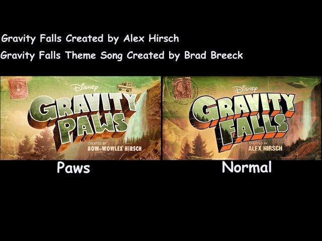 Gravity Falls Intro Normal/Paws Comparison