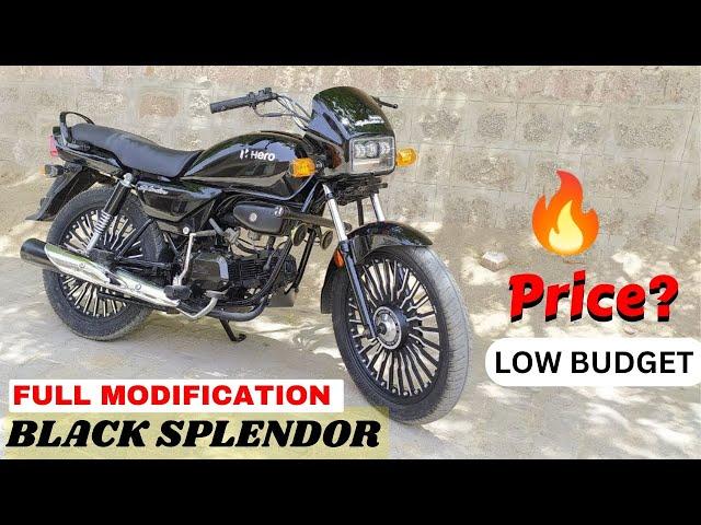 Black Gangster Splendor Modification | Old model to BS6 Model | #hero #splendor