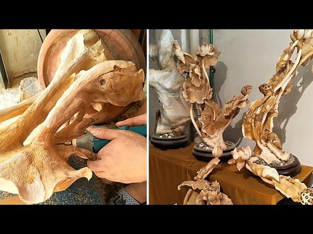 Amazing Wood Carving Skill​​​ State shower  Wood Carving