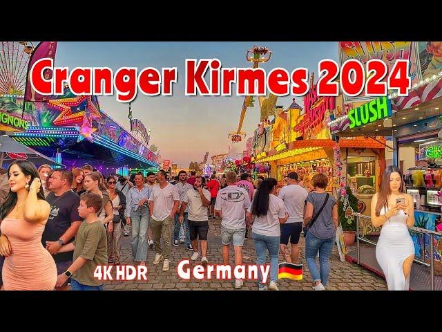 tour at Cranger Kirmes 2024, one of the biggest fair in NRW in Germany 4K HDR