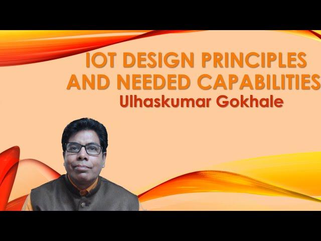 IOT DESIGN PRINCIPLES AND NEEDED CAPABILITIES | BATU | TE(CSE), BE(IT)