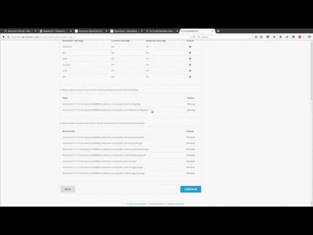 Установка OpenCart на хостинг