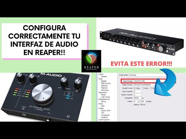 Configura tu Interfaz de Audio en Reaper Correctamente.