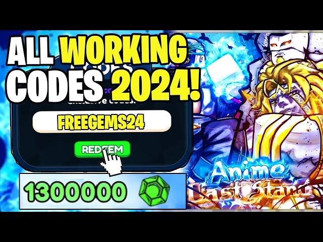 *NEW* ALL WORKING CODES FOR ANIME LAST STAND IN 2024! ROBLOX ANIME LAST STAND CODES