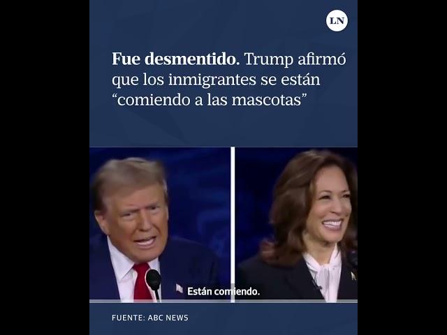 Trump afirmó en el debate que los inmigrantes se están "comiendo a las mascotas" y fue desmentido