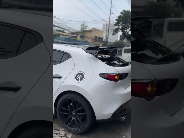 Mazda 3 Hatchback 2023 Knight Sports Rear Spoiler Installation