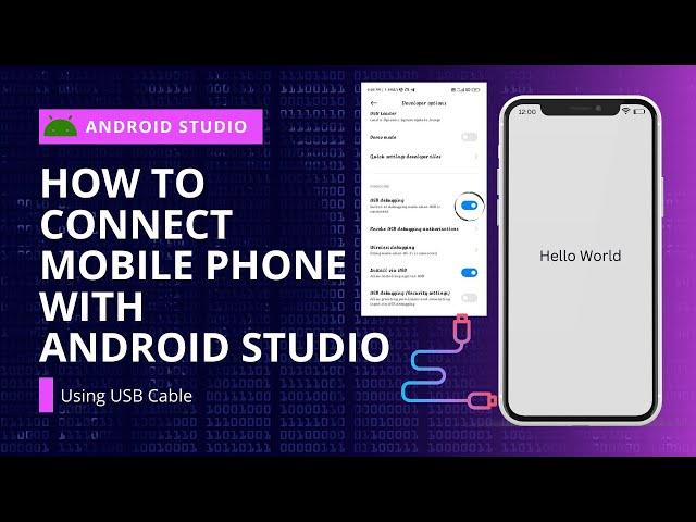 How to Connect Mobile Phone to Android Studio | Via USB Cable | Android Studio