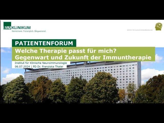 Welche Therapie passt für mich? Gegenwart und Zukunft der Immuntherapie