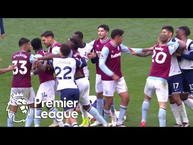 Mohammed Kudus sent off for striking multiple Tottenham players | Premier League | NBC Sports