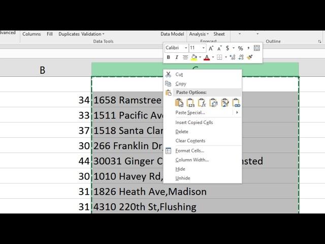 How to break or split address into separated parts in Excel?