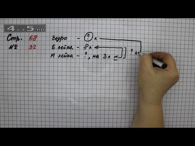 Страница 68 Задание 32 – Математика 2 класс Моро М.И. – Учебник Часть 2