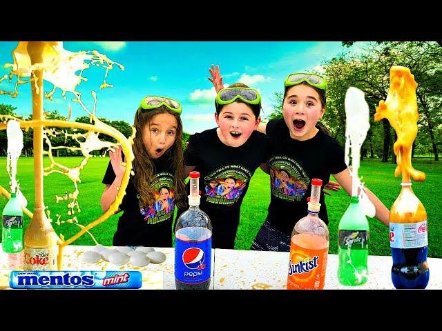 Mentos and Soda Experiment!! | Easy Science Experiments for Kids