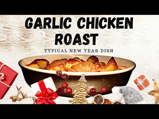 Garlic Chicken Roast with Potato - Typical Russian New Year Dish - Dinner with Alina