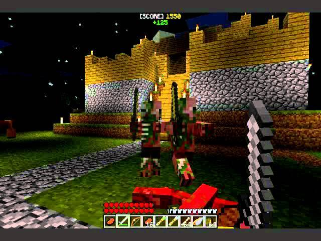 Minecraft Killing zombie pigmen