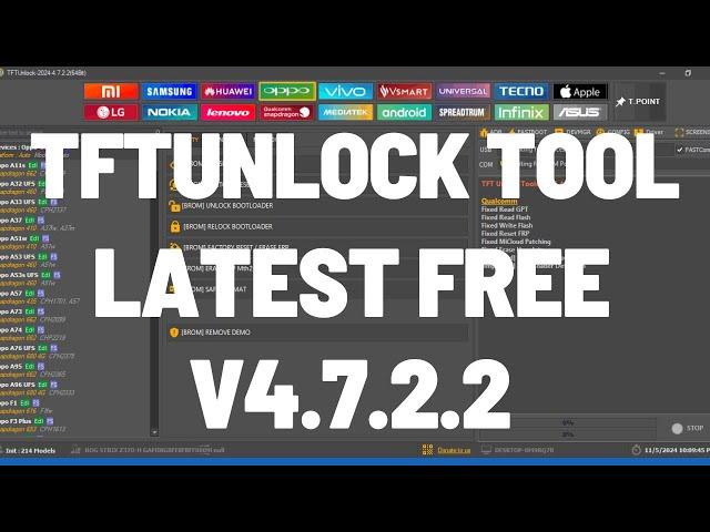 Latest TFT Unlock Tool Samsung FRP Bypass 2025 Android 15/14/13 Latest Security 100% Working Tool