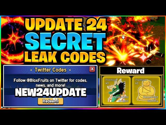 UPDATE 24 SECRETS & FREE DEVIL FRUIT CODES In Roblox Blox Fruits