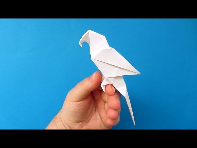 How to make a parrot out of paper. Easy Origami