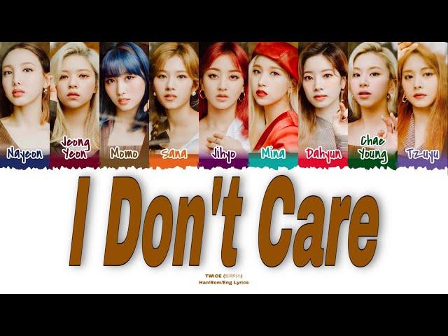 TWICE - 'I Don’t Care' by 2NE1 Color Coded Lyrics | nobodift