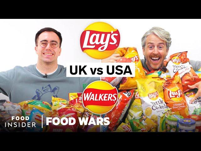 US vs UK Lay’s Chips and Walkers Crisps | Food Wars