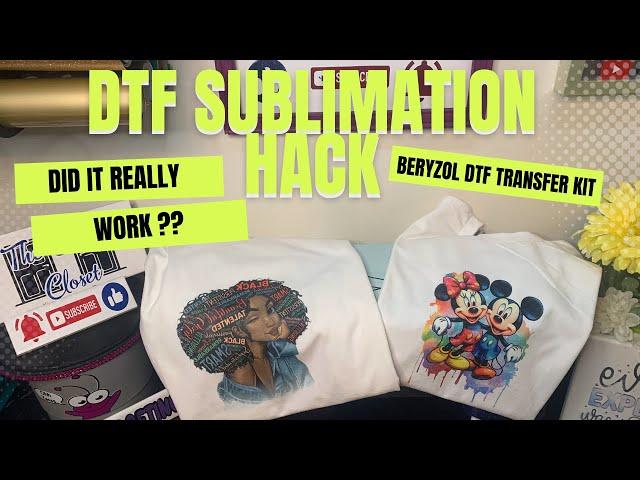 DTF sublimation Hack| DTF prints on a sublimation printer at home without DTF printer| Did it work?