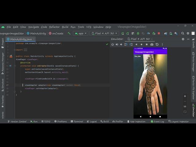 Image Slider using View Pager in android studio