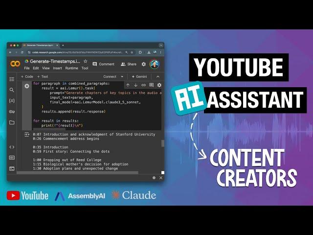 Building a YouTube AI assistant for content creators with Python