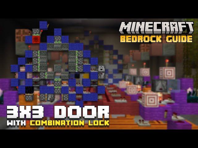 3x3 Spiral PISTON DOOR with Combination Lock! | Minecraft Bedrock Guide 1.21!