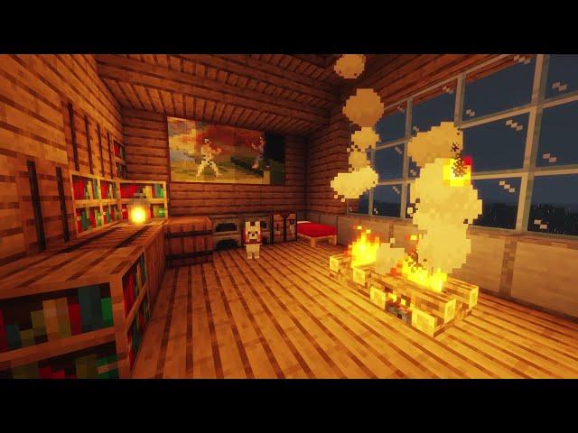 Relaxing MINECRAFT Music with Soft Rain • everything will be ok • minecraft music, fire & rain️