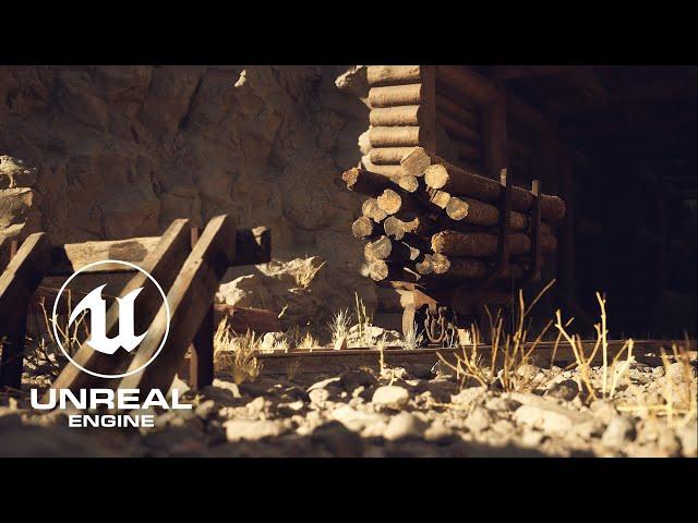 UNREAL ENGINE 5: Изучаем Редактор и Создаем Заброшенную Шахту из Megascans Ассетов Поэтапно!