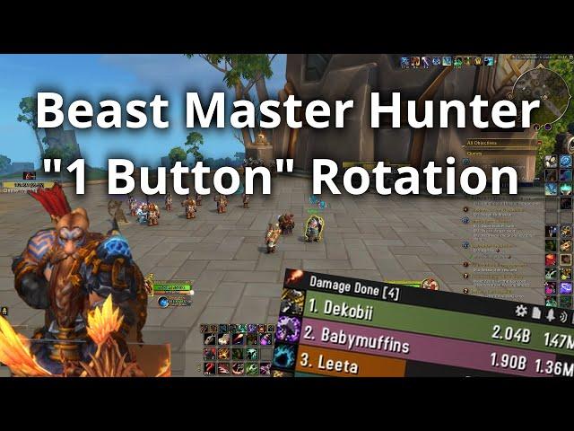 1 Button Beast Master Hunter Sequence for 11.0.5 Rundown and Mythic Plus 7 Demo