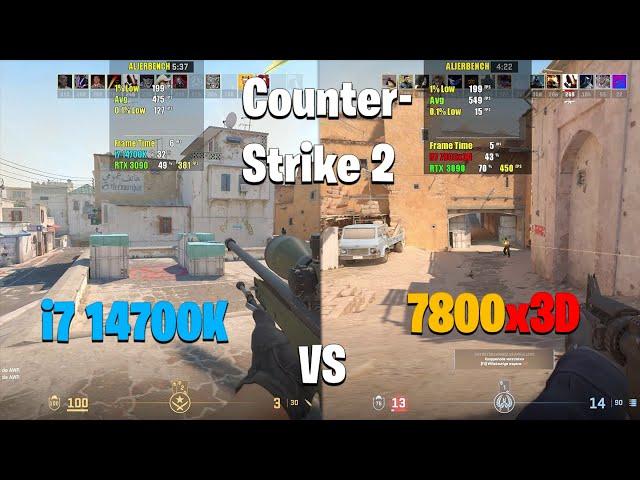 7800X3D vs i7 14700K - Counter Strike 2 | CS2