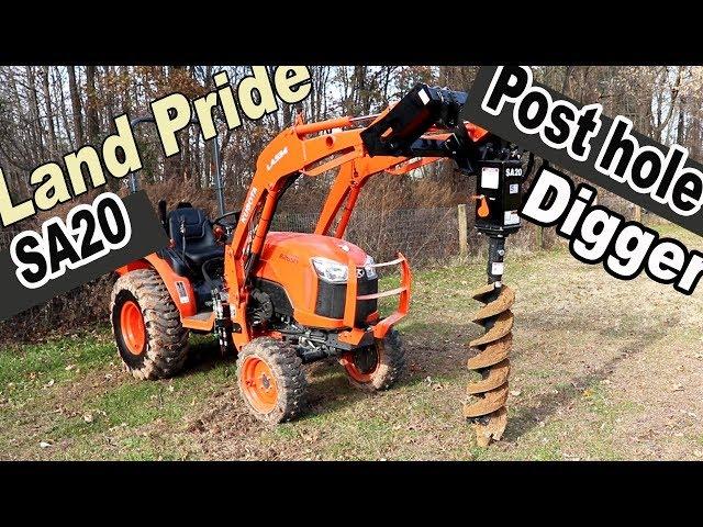 Kubota B Series Attachments - Land Pride Post Hole Digger SA20