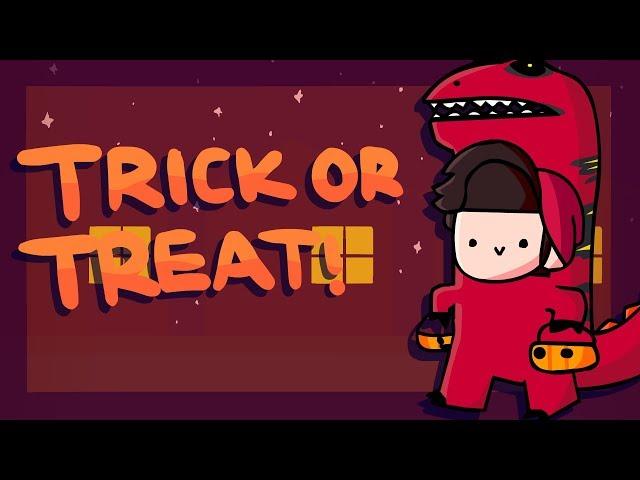 A Dino Trick-Or-Treater