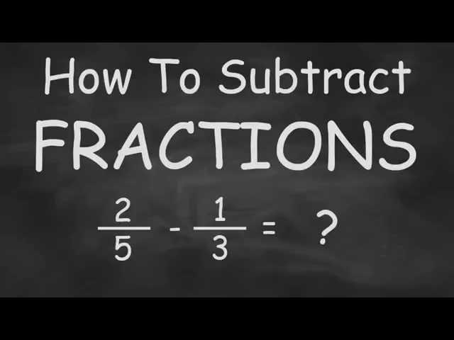 How To Subtract Fractions - Quick and Easy Fractions