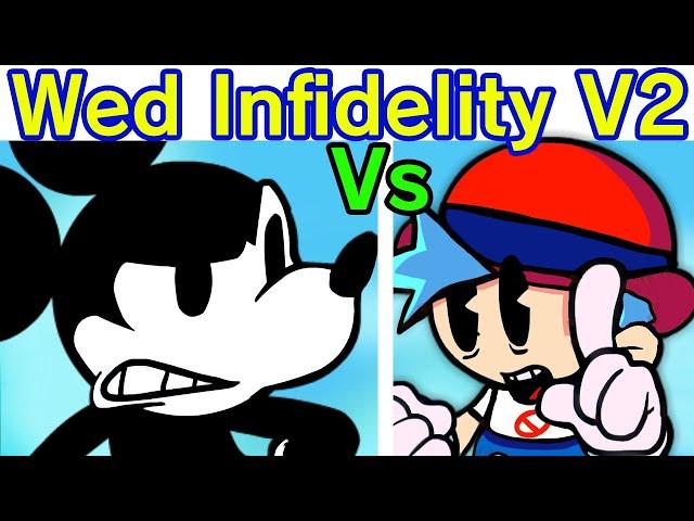 Friday Night Funkin' VS Mickey Mouse - Wednesday's Infidelity Part 2 FULL Week + Cutscenes (FNF Mod)