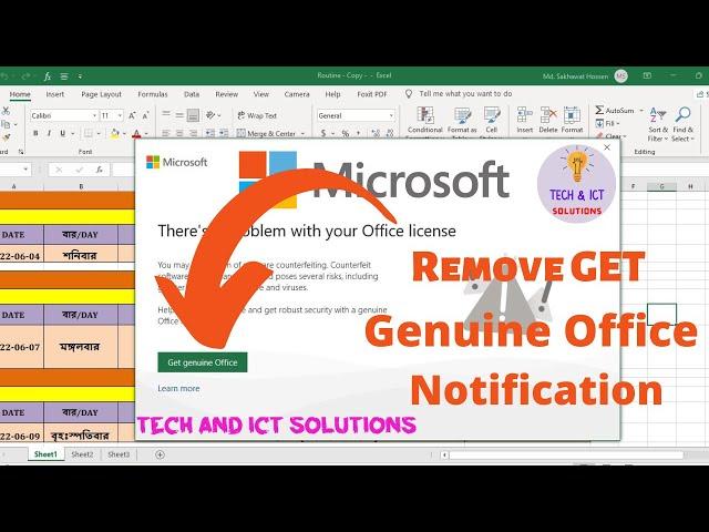 How to Remove Get Genuine Office Notification on Microsoft Office Products. !2021|