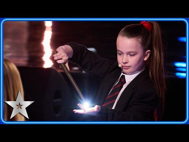 9-year-old MAGICIAN Ella Rose makes objects APPEAR out of THIN AIR! | Auditions | BGT 2024