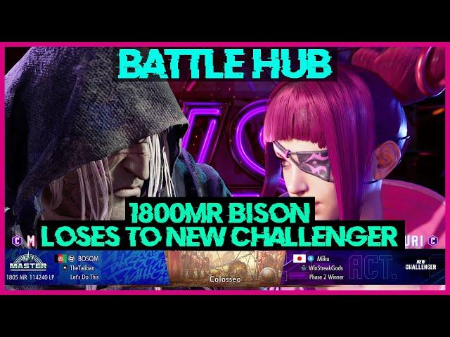 [SF6 Battle Hub Upset] 1800MR Bison gets 3-0'd by New Challenger