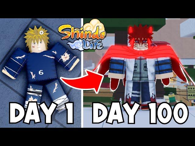 I Spent 100 Days as Minato Namikaze in Shindo Life.. - Roblox