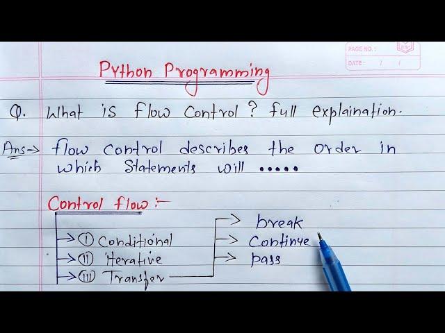 Python Transfer Statements | break, continue and pass