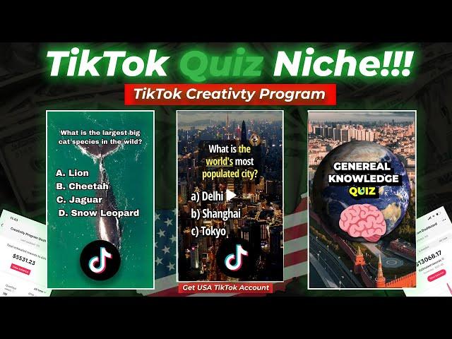 TRY this Niche! TikTok Creativity Program Beta | Best Niche (Quiz NIche)