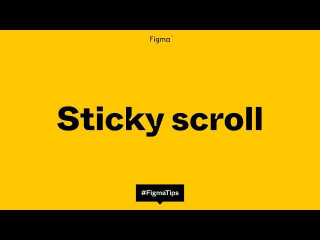 Sticky scroll