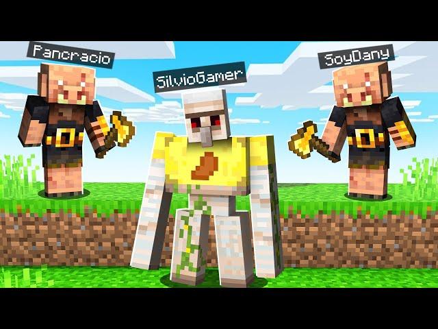 Minecraft: 2 PIGLINS BRUTOS vs 1 GÓLEM CORREDOR  SILVIO vs 2 ASESINOS en MINECRAFT SPEEDRUN