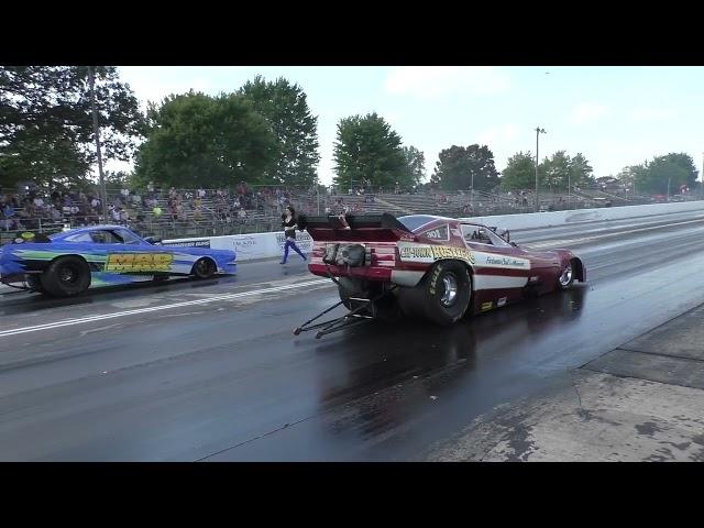 Chi Town Hustler and Mad Max Nitro Funny Car Milan Dragway Nostalgia Drags 9 17 2022