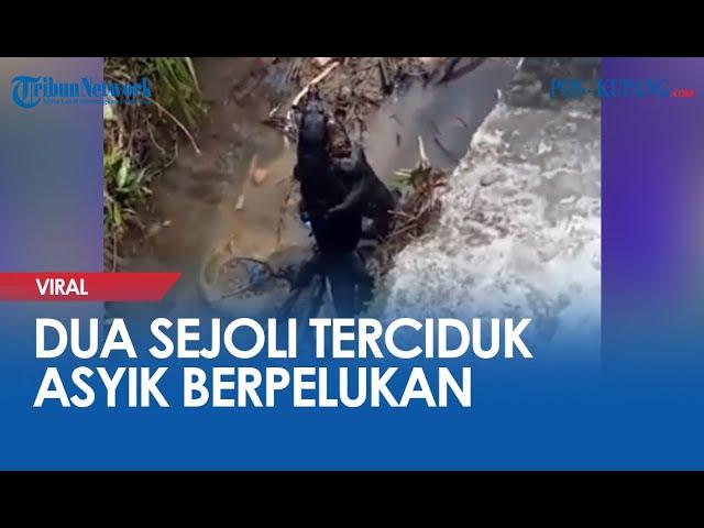 Dua Sejoli Terciduk Asyik Berpelukan